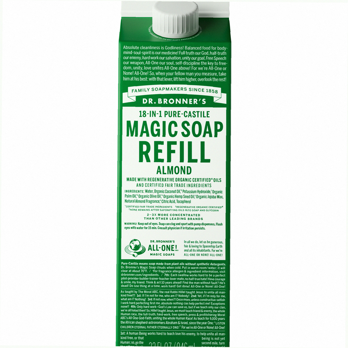 Almond Pure-Castile Soap Refill Pouch Eco Refill