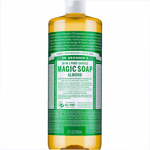Almond Pure-Castile Liquid Soap for Body & Hands