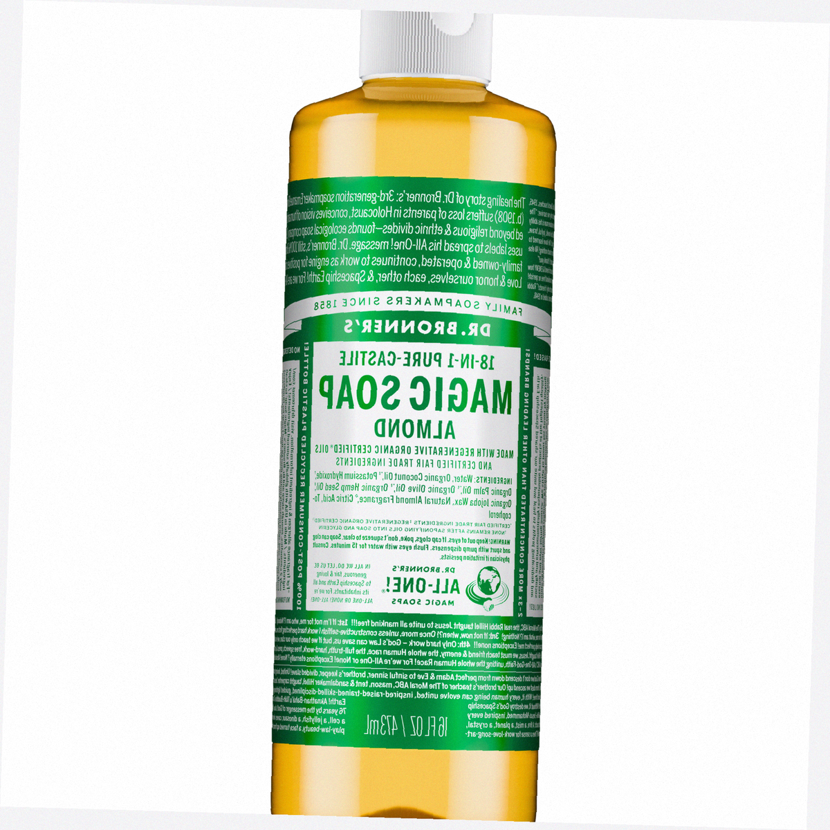 Almond Pure-Castile Liquid Soap for Body & Hands