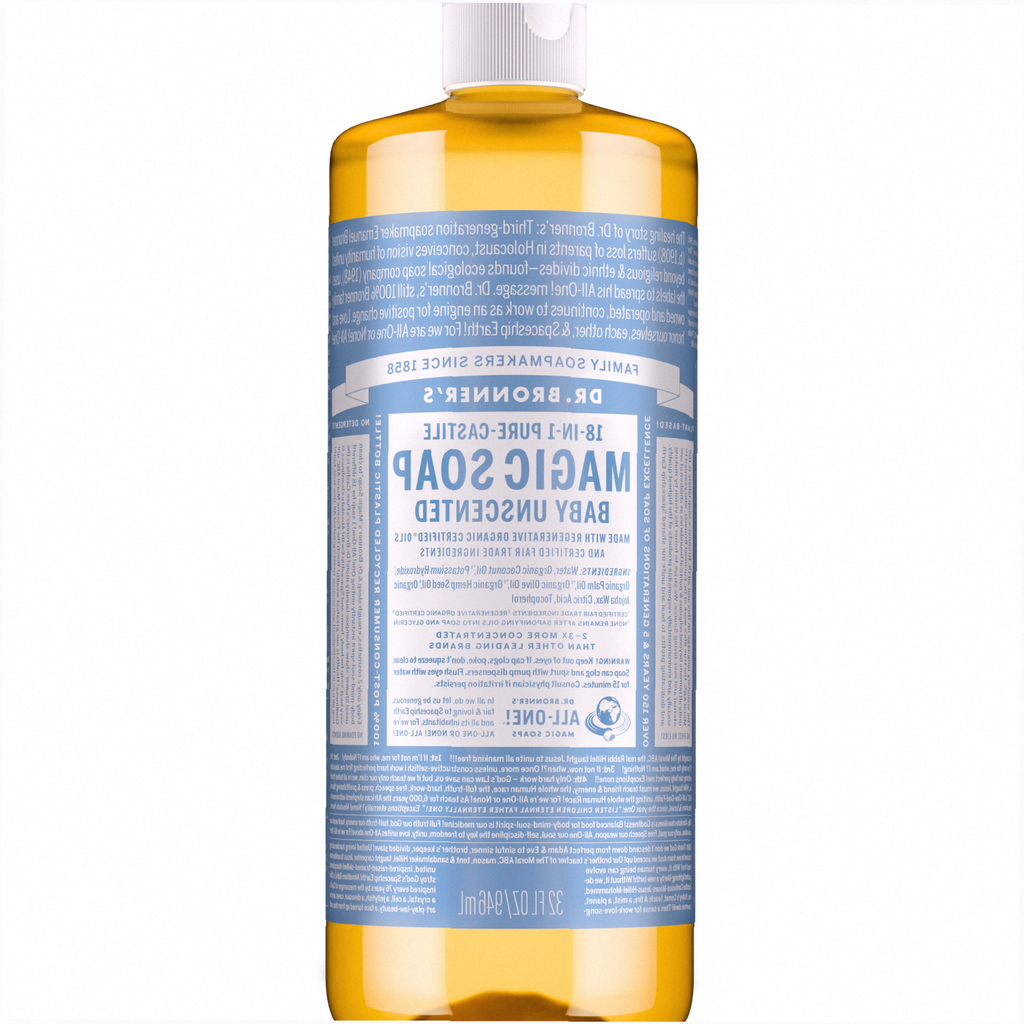 Unscented Pure-Castile Liquid Soap for Body & Hands