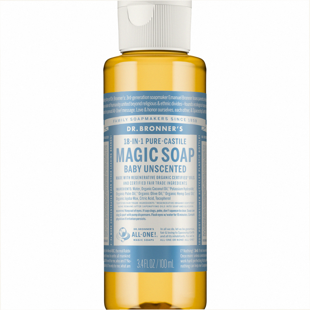 Unscented Pure-Castile Liquid Soap for Body & Hands