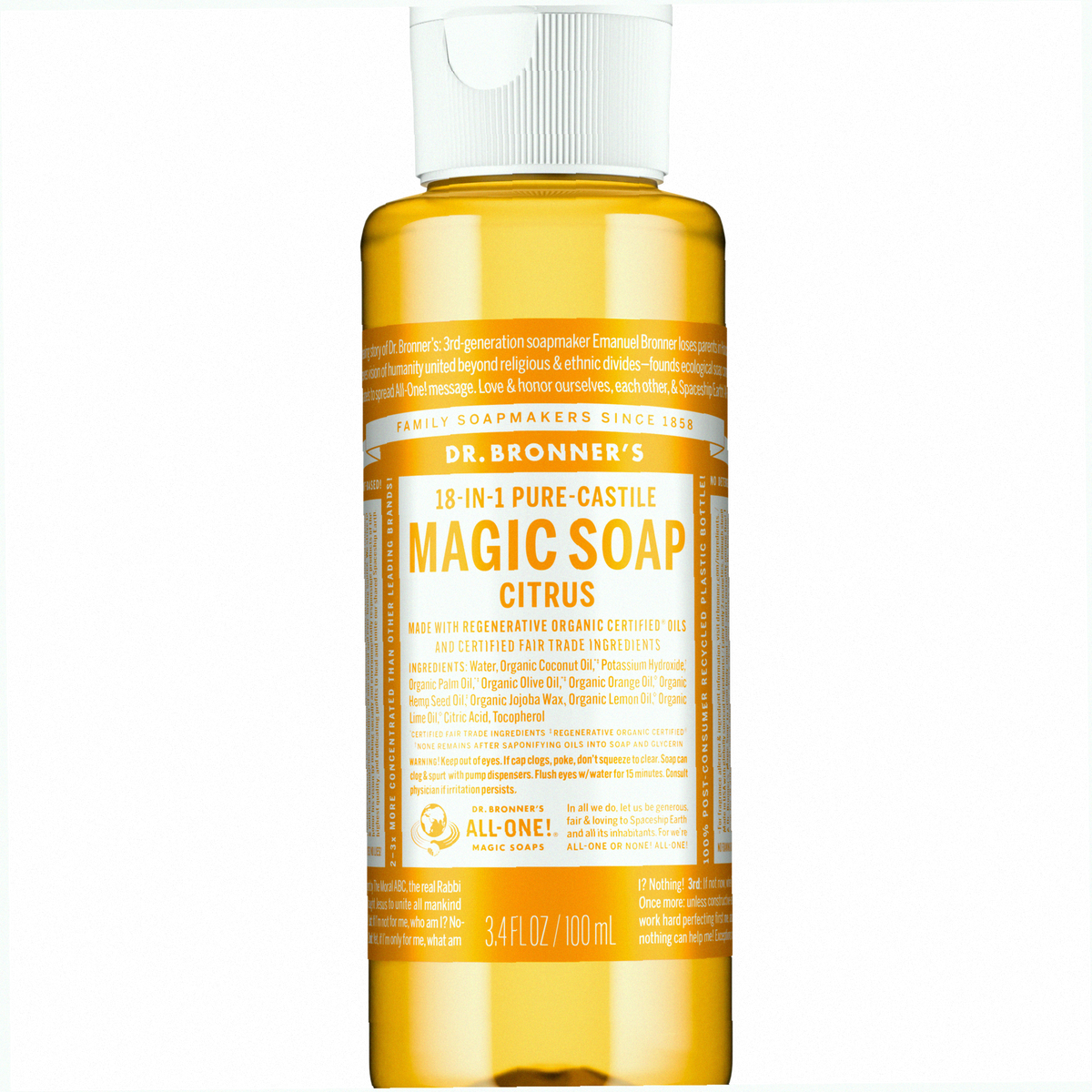 Citrus Pure-Castile Liquid Soap for Body & Hands