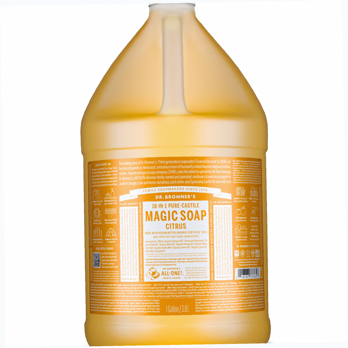 Citrus Pure-Castile Liquid Soap for Body & Hands
