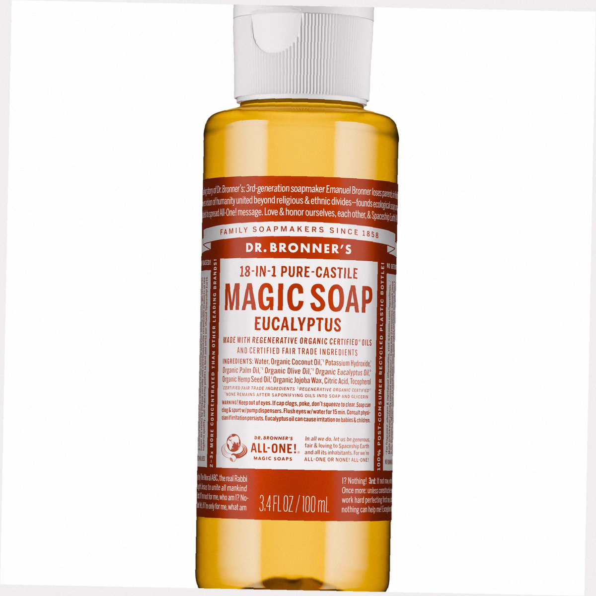 Eucalyptus Pure-Castile Liquid Soap for Body & Hands