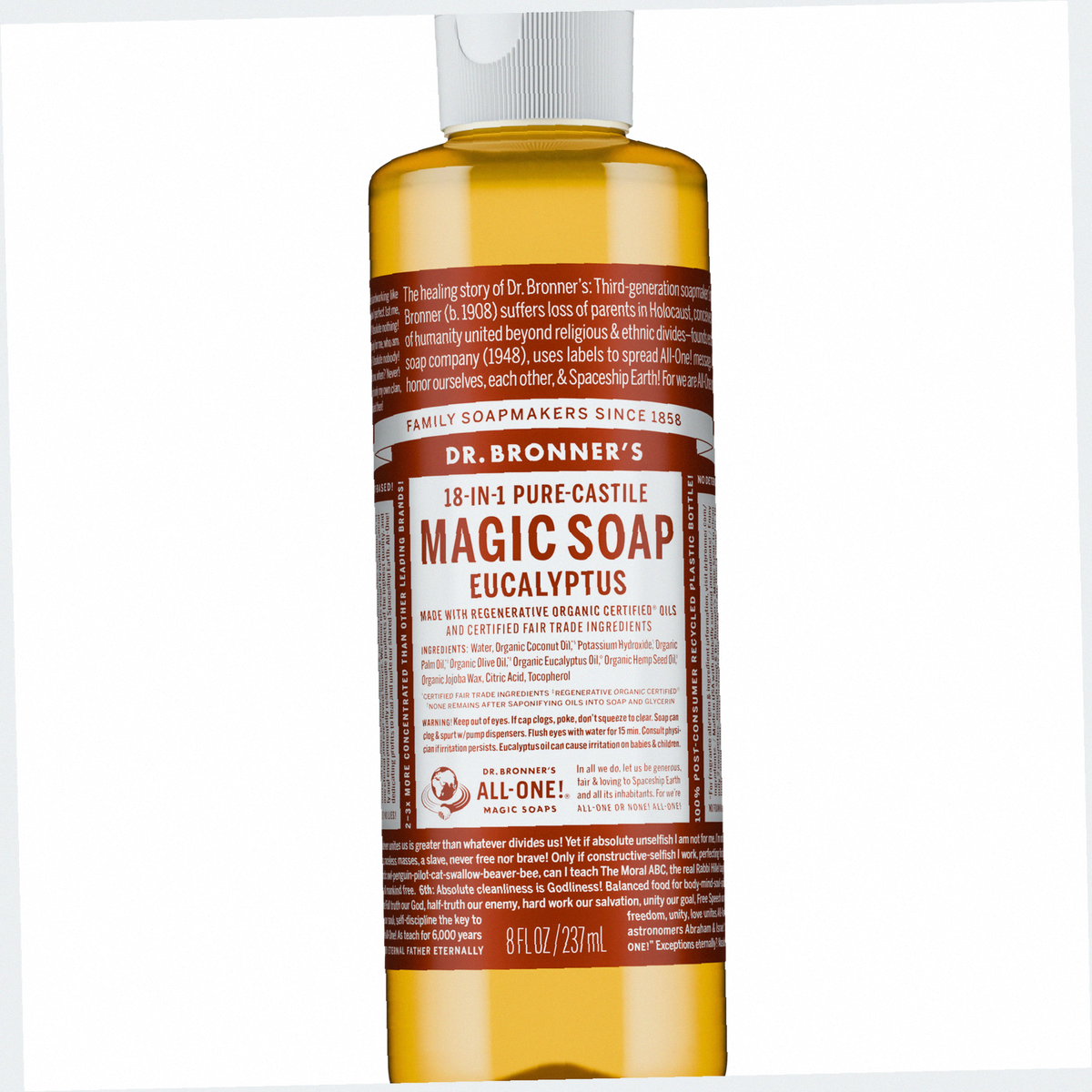 Eucalyptus Pure-Castile Liquid Soap for Body & Hands