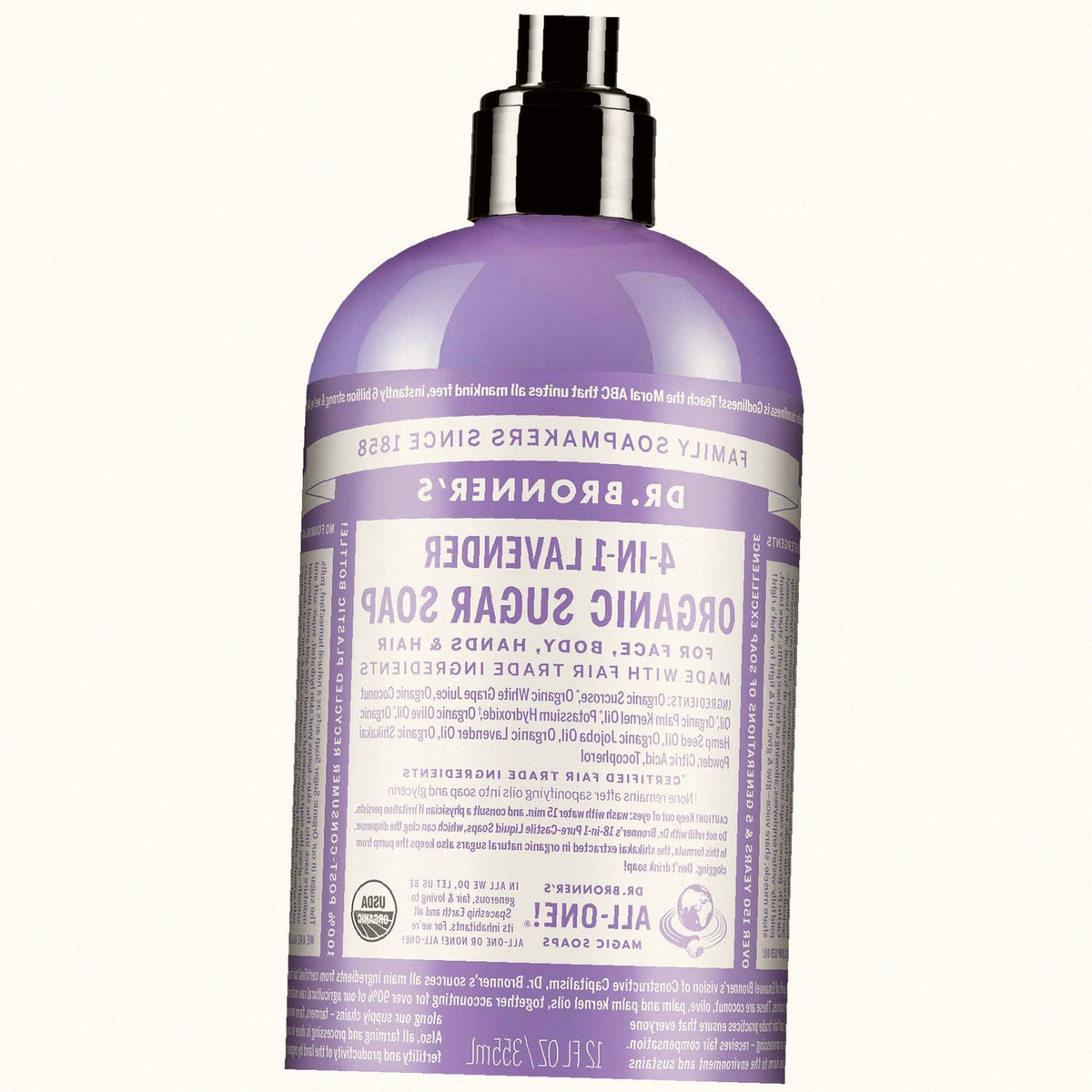 Lavender Organic Sugar Soap Creamy Body Wash