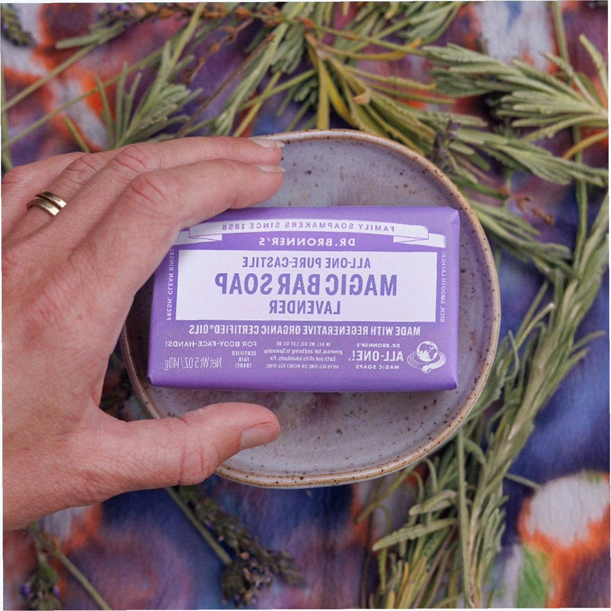 Lavender Pure-Castile Bar Soap Natural Hand Cleanser