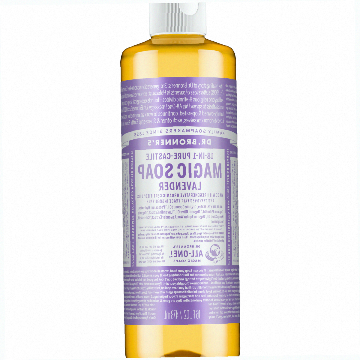 Lavender Pure-Castile Liquid Soap for Body & Hands