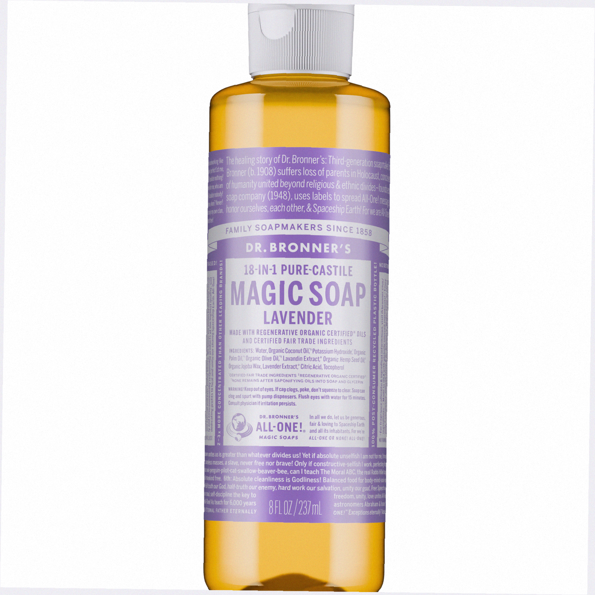 Lavender Pure-Castile Liquid Soap for Body & Hands