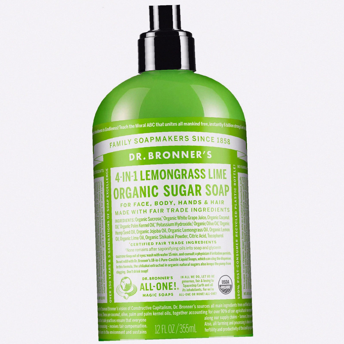 Lemongrass Organic Sugar Soap Creamy Body Wash
