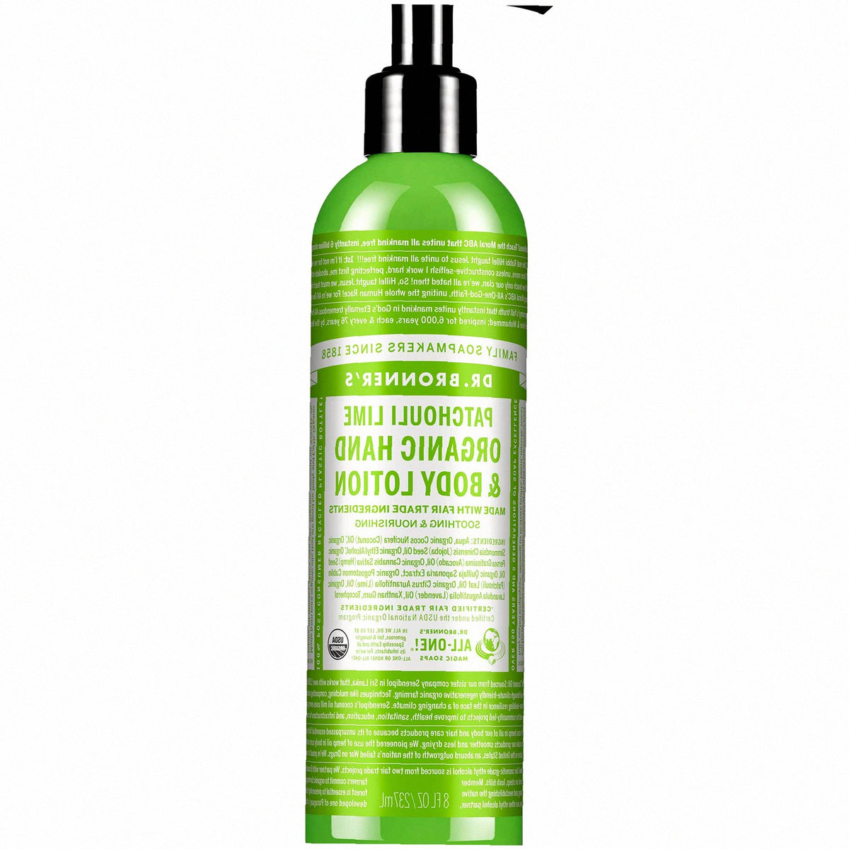 Patchouli Lime Organic Body Lotion Moisturizing Cream