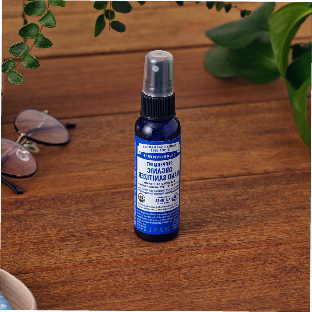 Peppermint Natural Hand Sanitizer Gel 2 Pack Travel