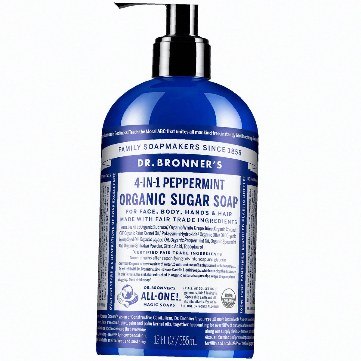 Peppermint Organic Sugar Soap Creamy Body Wash