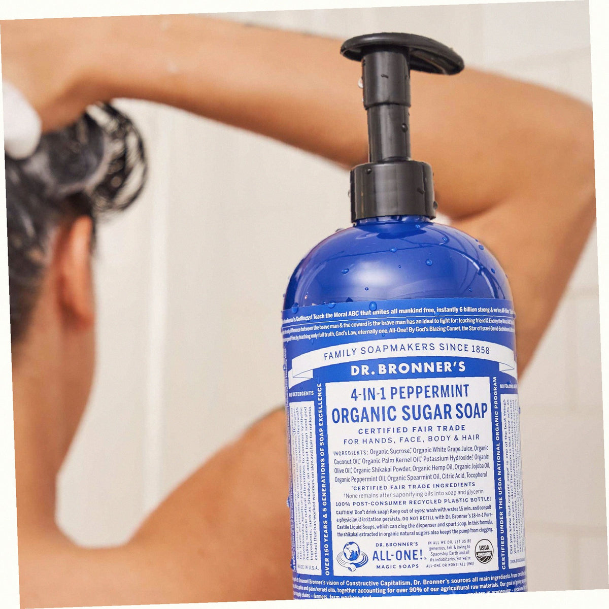 Peppermint Organic Sugar Soap Creamy Body Wash