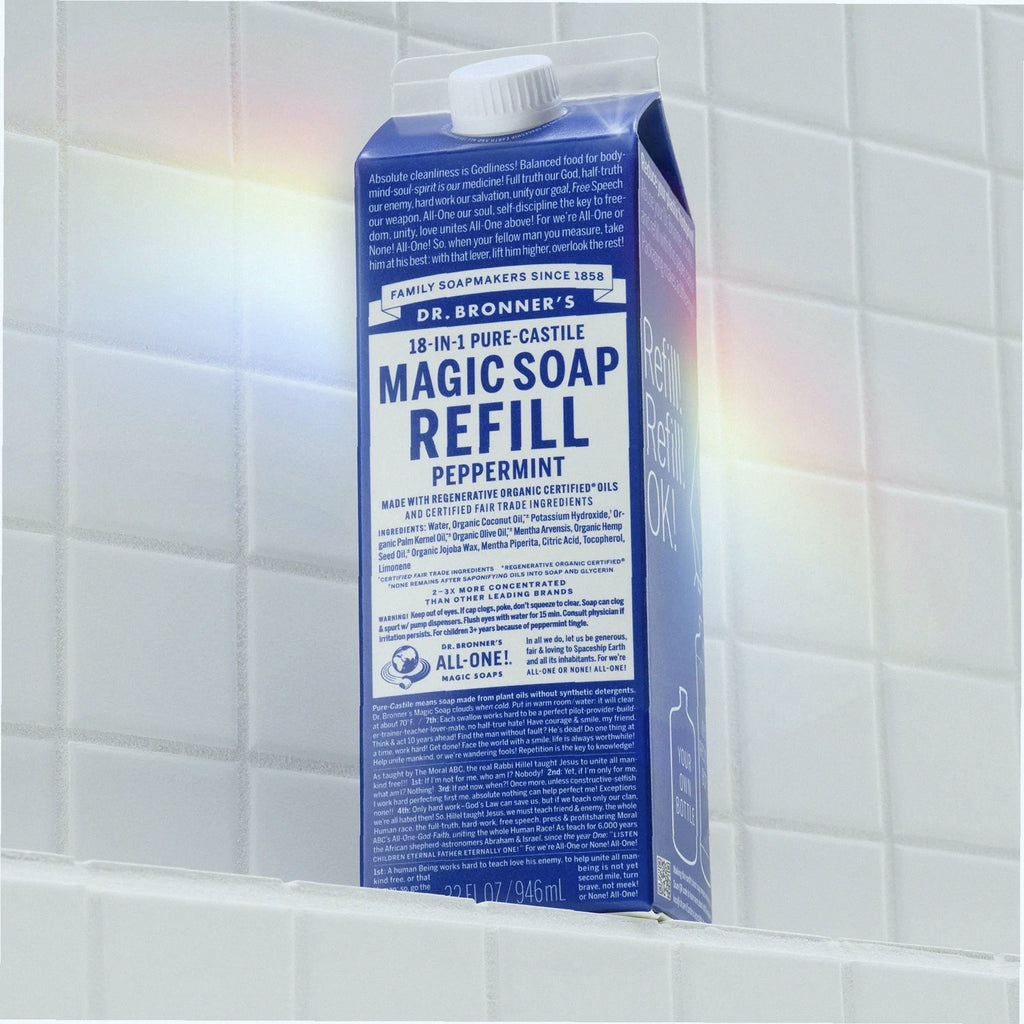 Peppermint Pure-Castile Soap Refill Pouch Eco Refill
