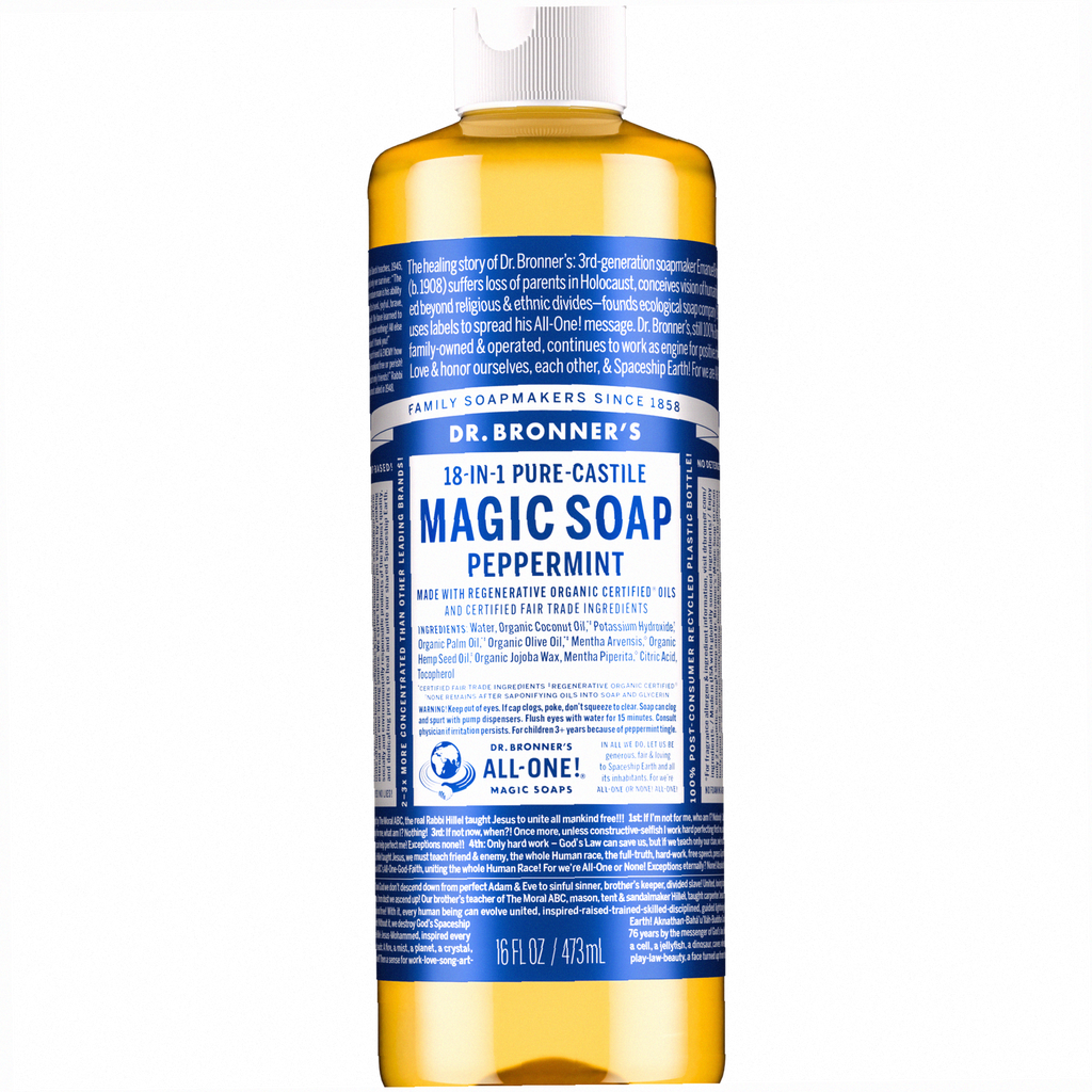 Peppermint Pure-Castile Liquid Soap for Body & Hands