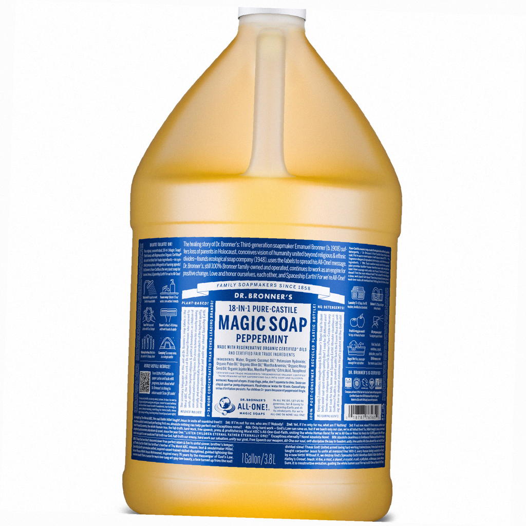 Peppermint Pure-Castile Liquid Soap for Body & Hands
