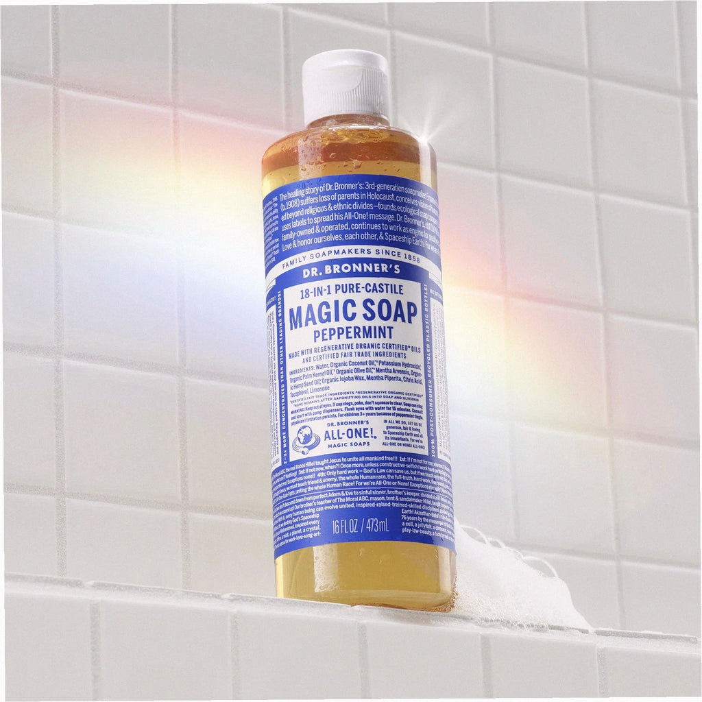 Peppermint Pure-Castile Liquid Soap for Body & Hands