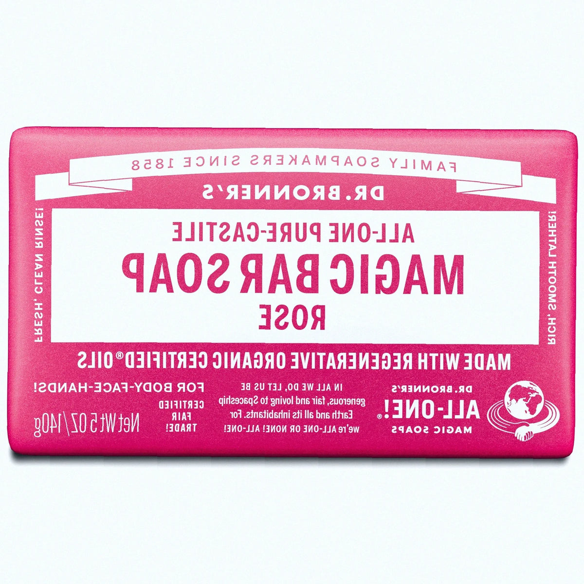 Rose Pure-Castile Bar Soap Natural Hand Cleanser