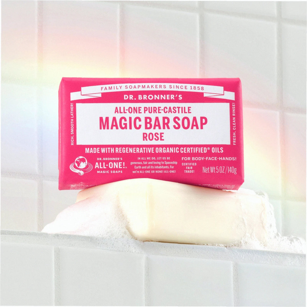 Rose Pure-Castile Bar Soap Natural Hand Cleanser
