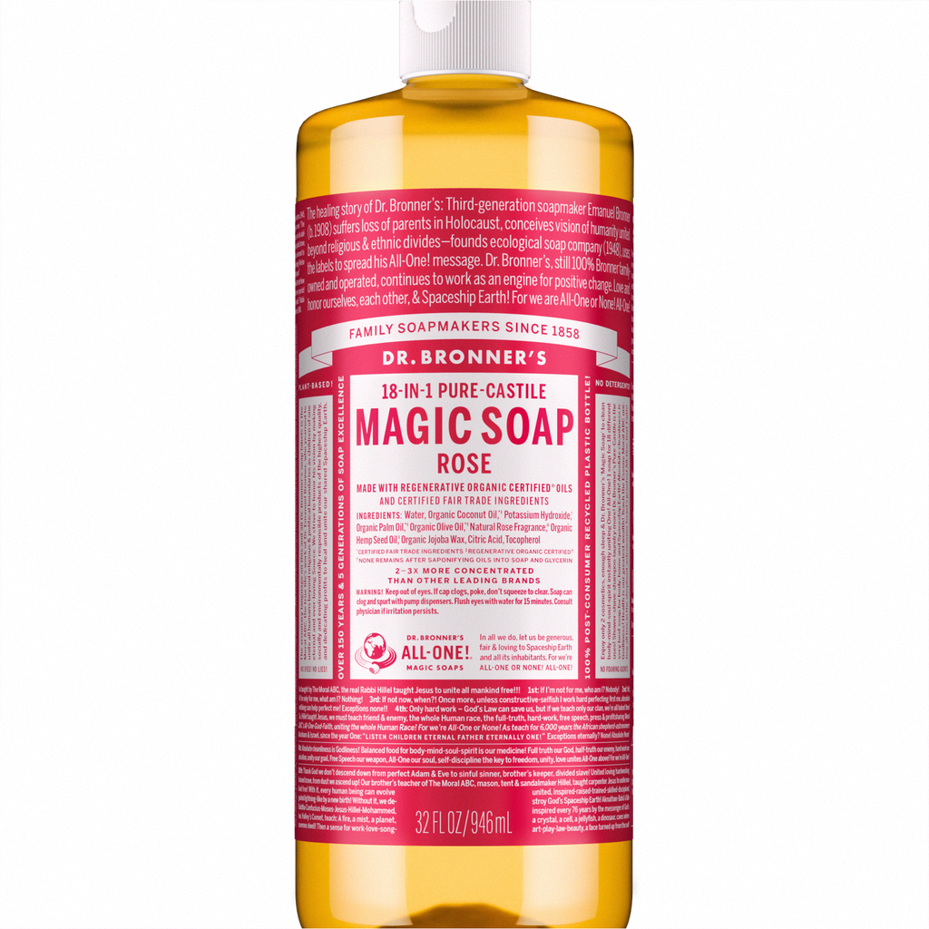 Rose Pure-Castile Liquid Soap for Body & Hands