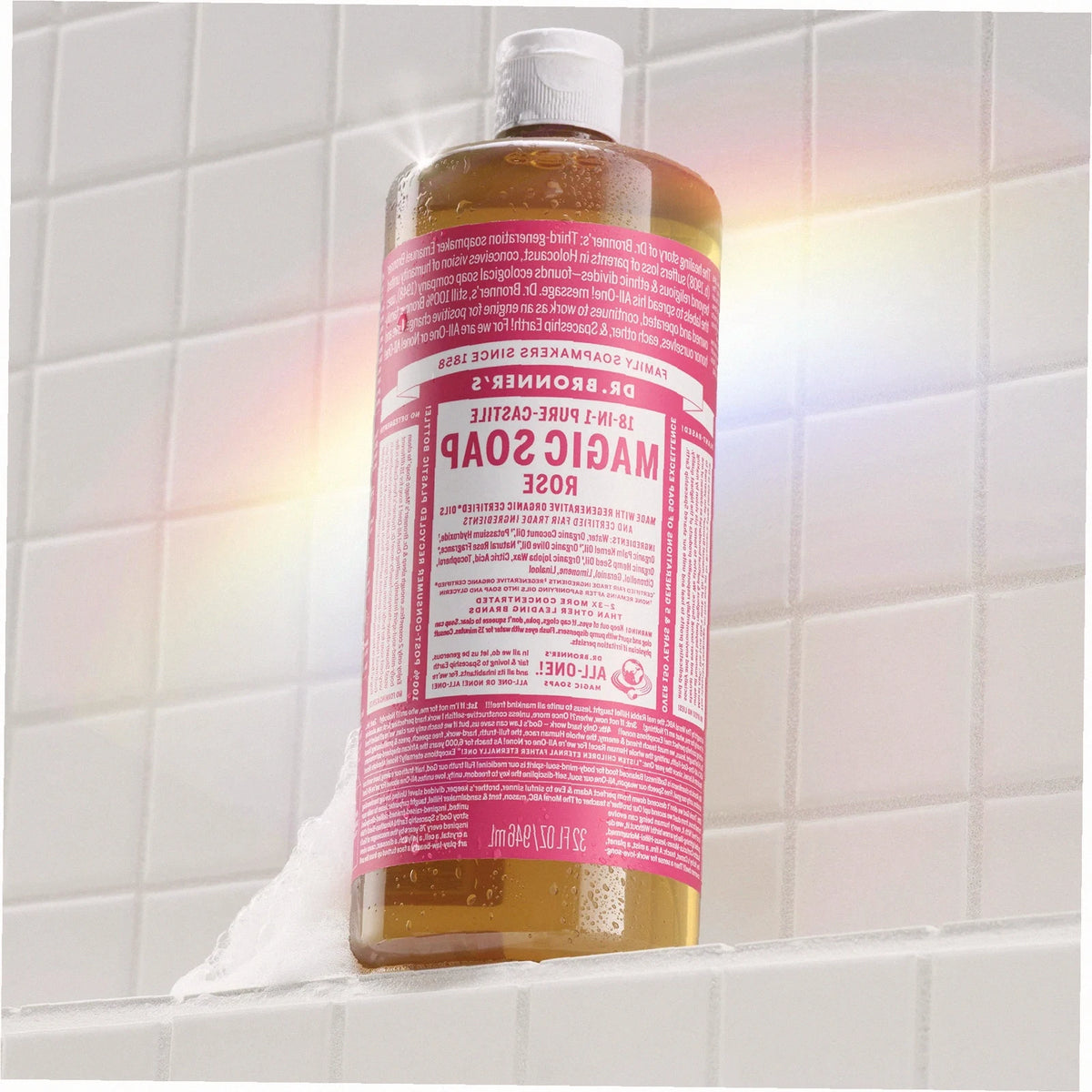 Rose Pure-Castile Liquid Soap for Body & Hands
