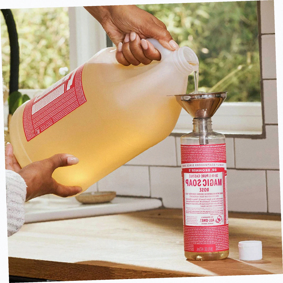 Rose Pure-Castile Liquid Soap for Body & Hands