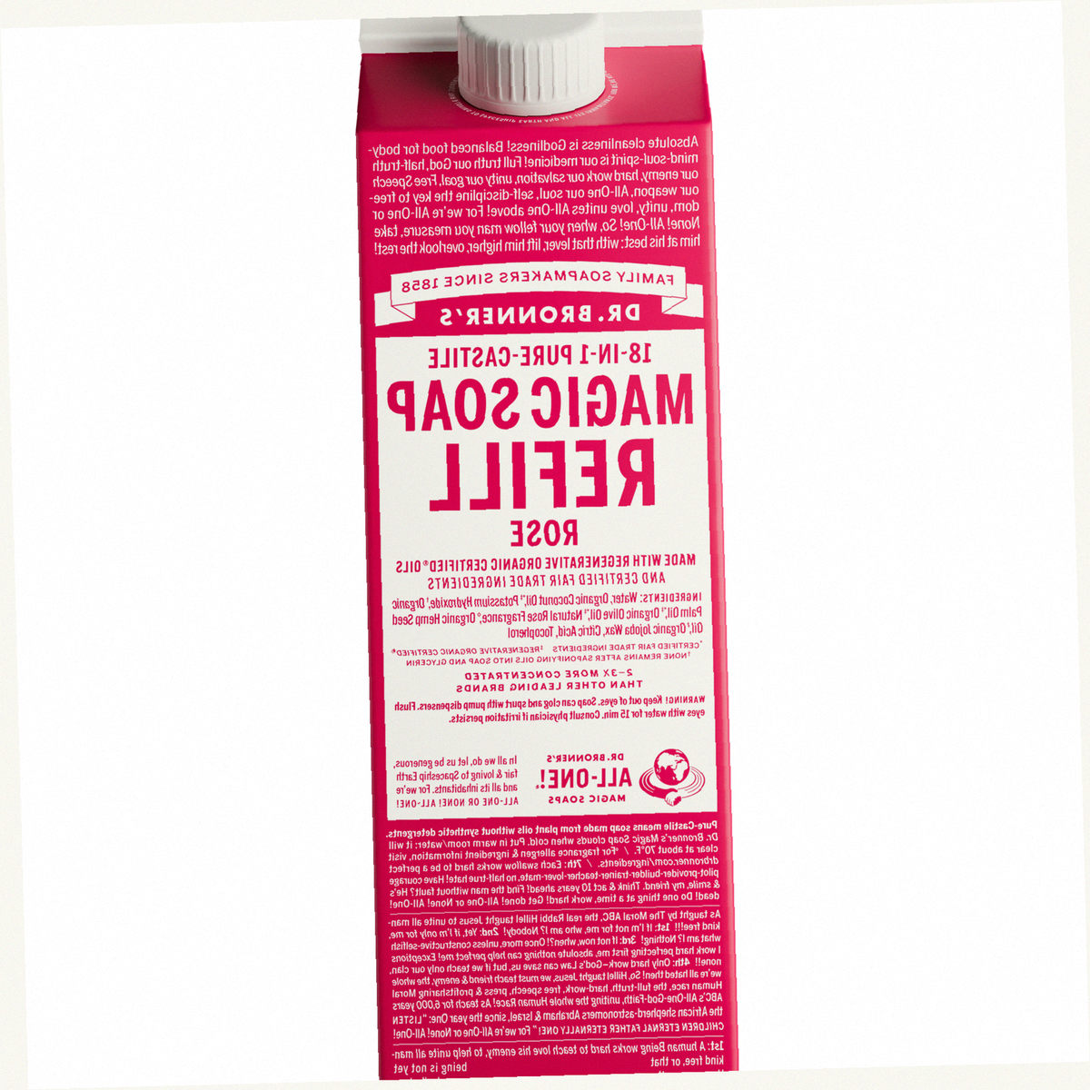 Rose Pure-Castile Soap Refill Pouch Eco Refill