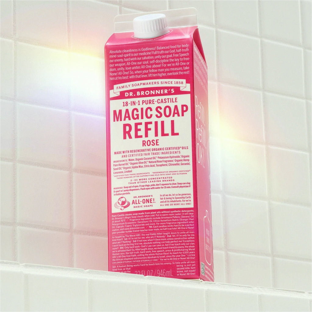 Rose Pure-Castile Soap Refill Pouch Eco Refill