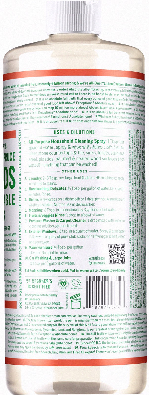 Sal Suds Biodegradable All Purpose Cleaner Concentrate