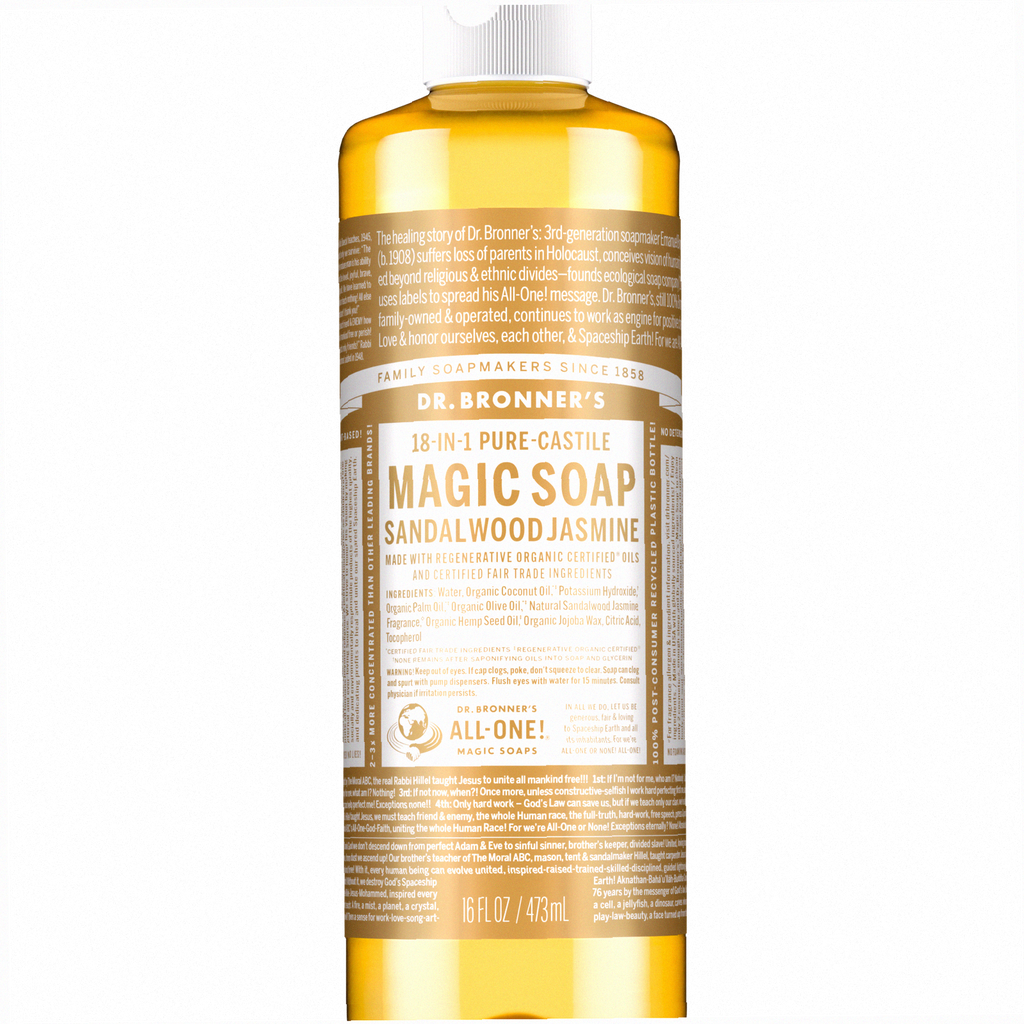 Sandalwood Jasmine Pure-Castile Liquid Soap for Body & Hands