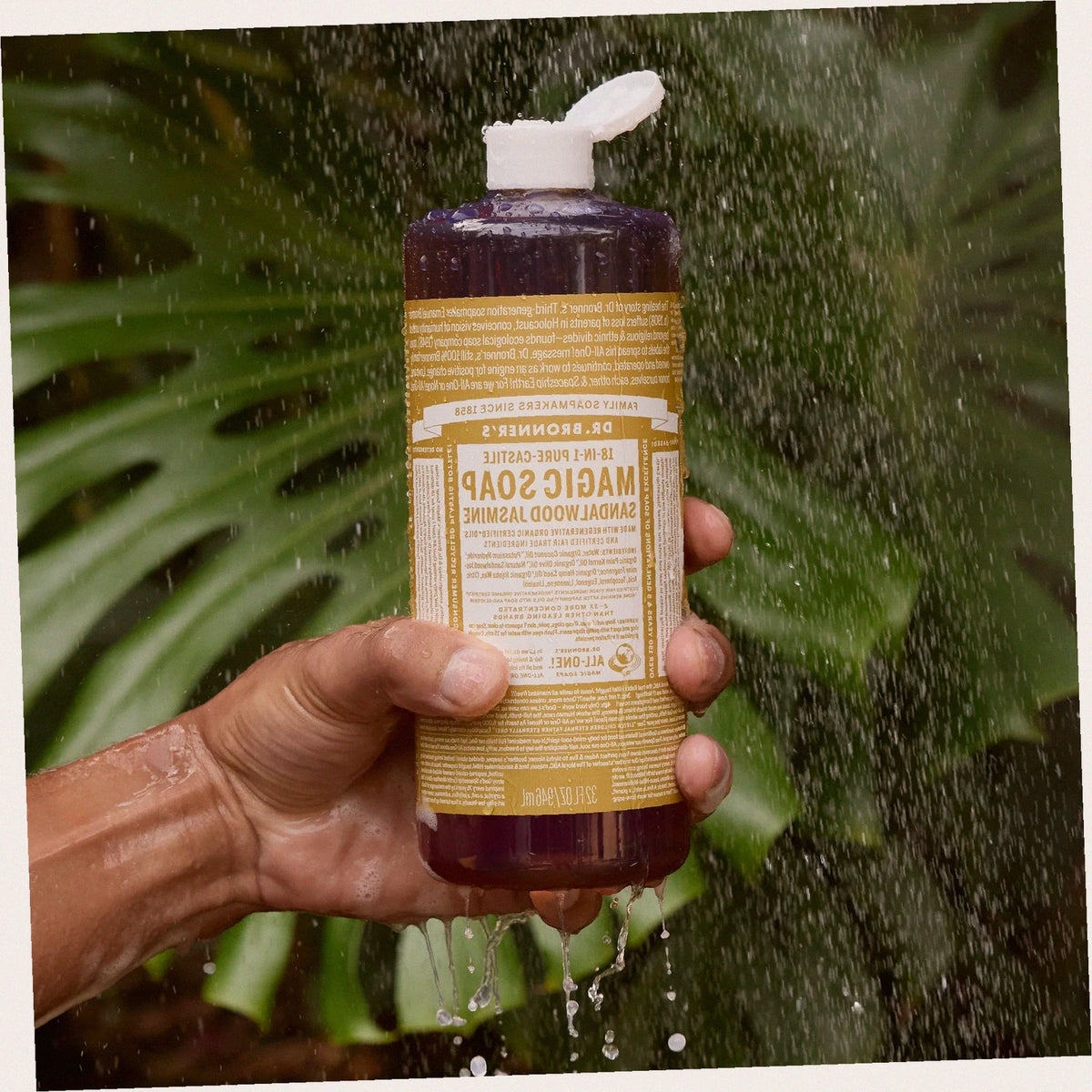 Sandalwood Jasmine Pure-Castile Liquid Soap for Body & Hands