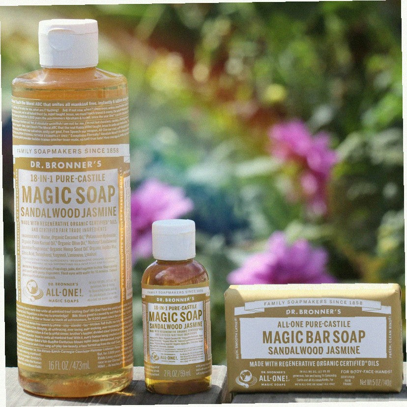 Sandalwood Jasmine Pure-Castile Liquid Soap for Body & Hands