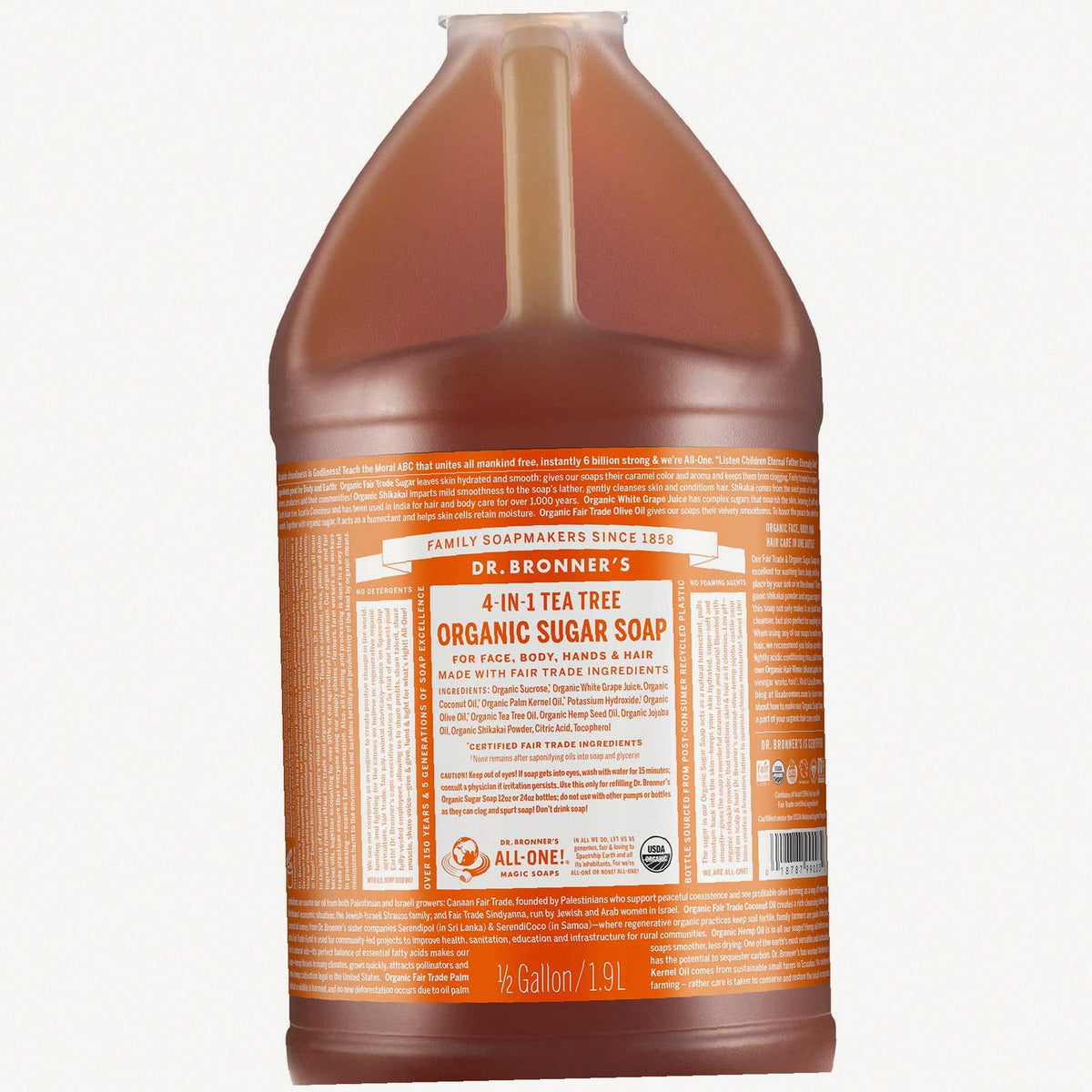 Tea Tree Organic Sugar Soap Creamy Body Wash
