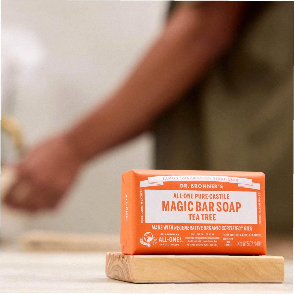 Tea Tree Pure-Castile Bar Soap Natural Hand Cleanser