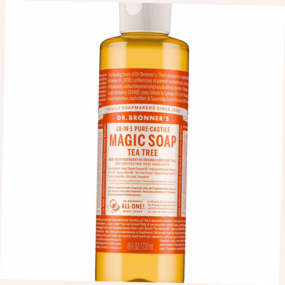 Tea Tree Pure-Castile Liquid Soap for Body & Hands