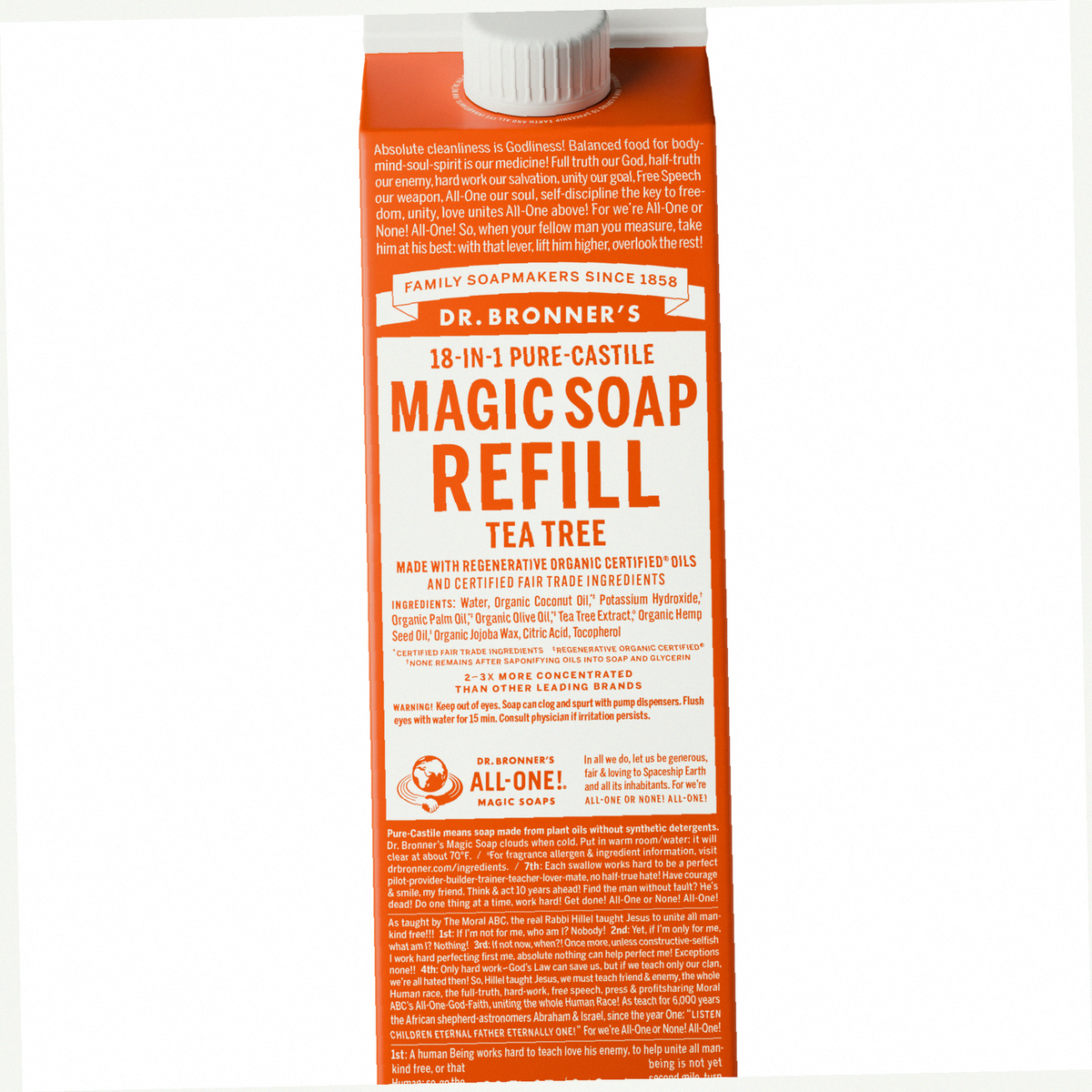 Tea Tree Pure-Castile Soap Refill Pouch Eco Refill